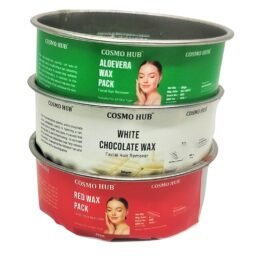 COSMO HUB Set Of 3 Facial Hair Remover Wax- Aloevera + Red Wax + White Chocolate- 80g Each