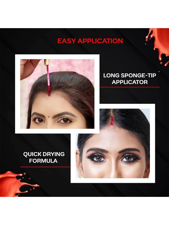 Smudge Proof Liquid Sindoor - 10 ml - Red - Image 4